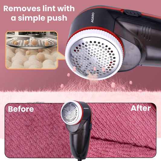 AGARO Elite Lint Remover with Cord, for Woolen Sweaters, Blankets, Jackets/Burr Remover Pill Remover from Carpets, Curtains